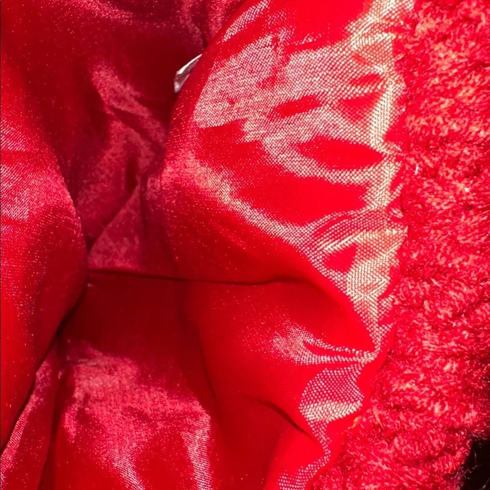 Red Knit Christmas Stocking with Initial 'A'